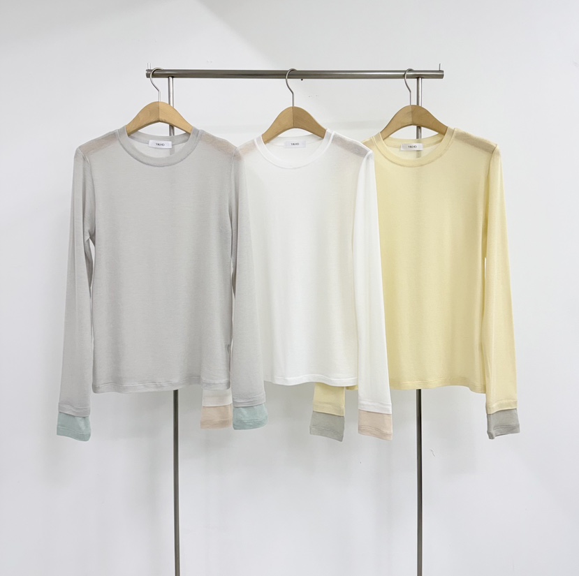 YIKHO STYLE韓國代購女裝新品26春夏職業推薦人氣長袖T恤YIKHO STYLE長袖T恤