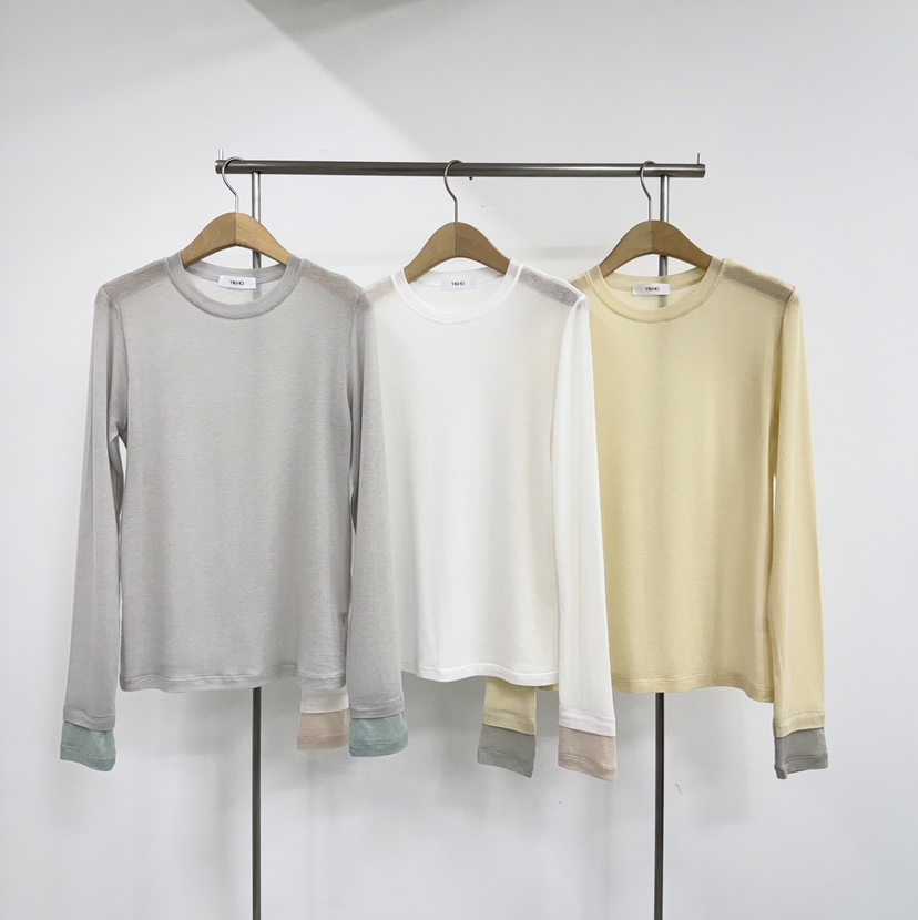 YIKHO STYLE韓國代購女裝新品26春夏職業推薦人氣長袖T恤YIKHO STYLE長袖T恤