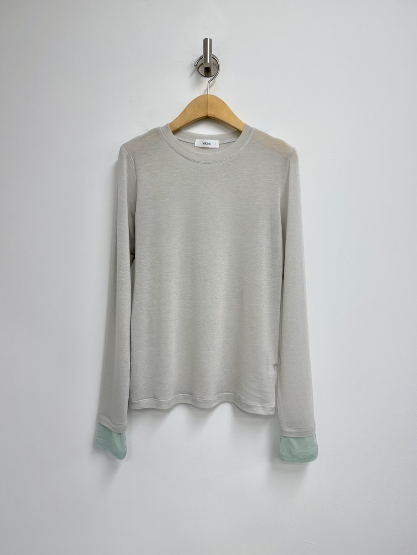 YIKHO STYLE韓國代購女裝新品26春夏職業推薦人氣長袖T恤YIKHO STYLE長袖T恤圖色1