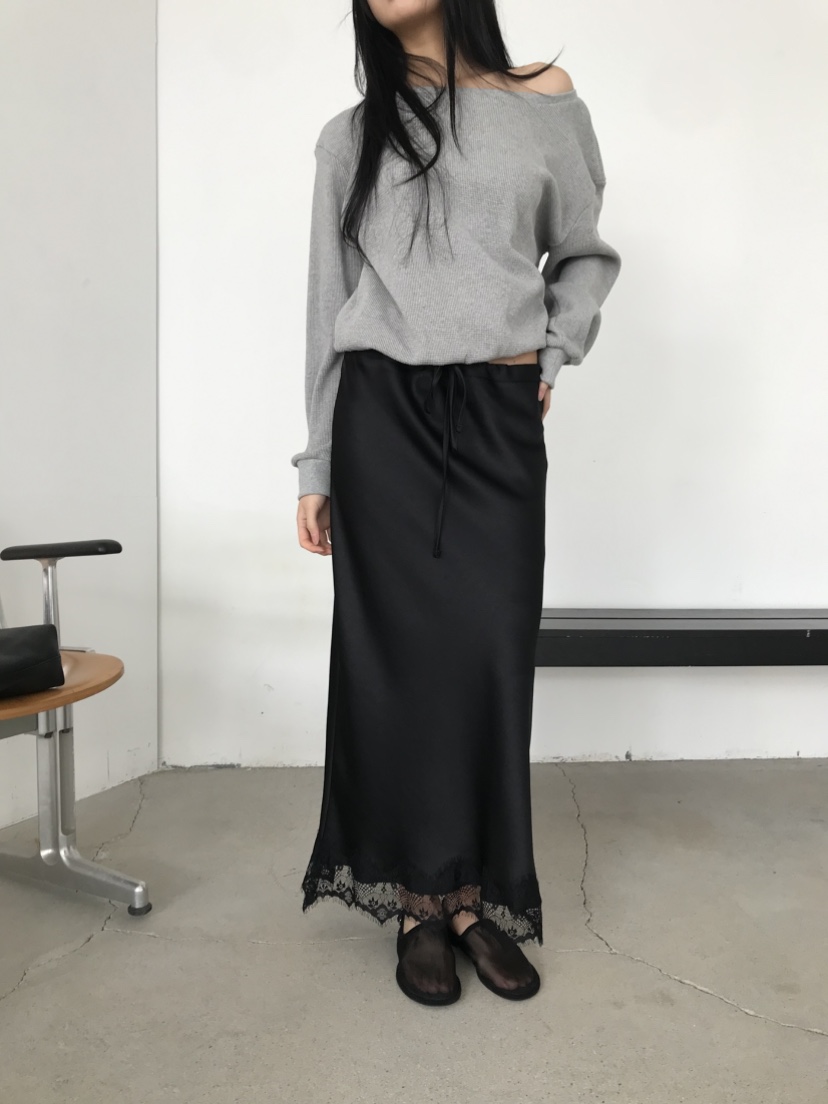 CEDARWOOD東大門直郵女士新款26春夏熱賣休閑長裙蕾絲緞面CEDAR WOOD長裙