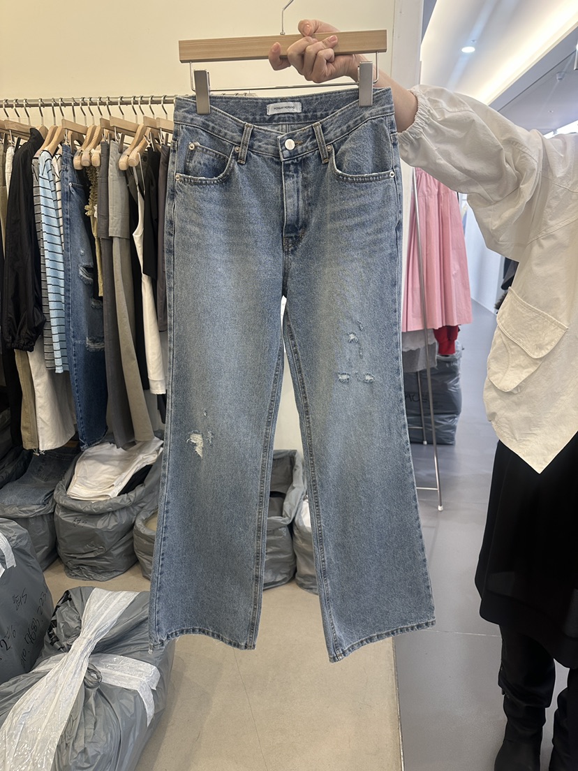 MONDAYMORING東大門實拍女裝新款職業人氣時尚26春夏牛仔褲MONDAYMORING牛仔褲圖色1