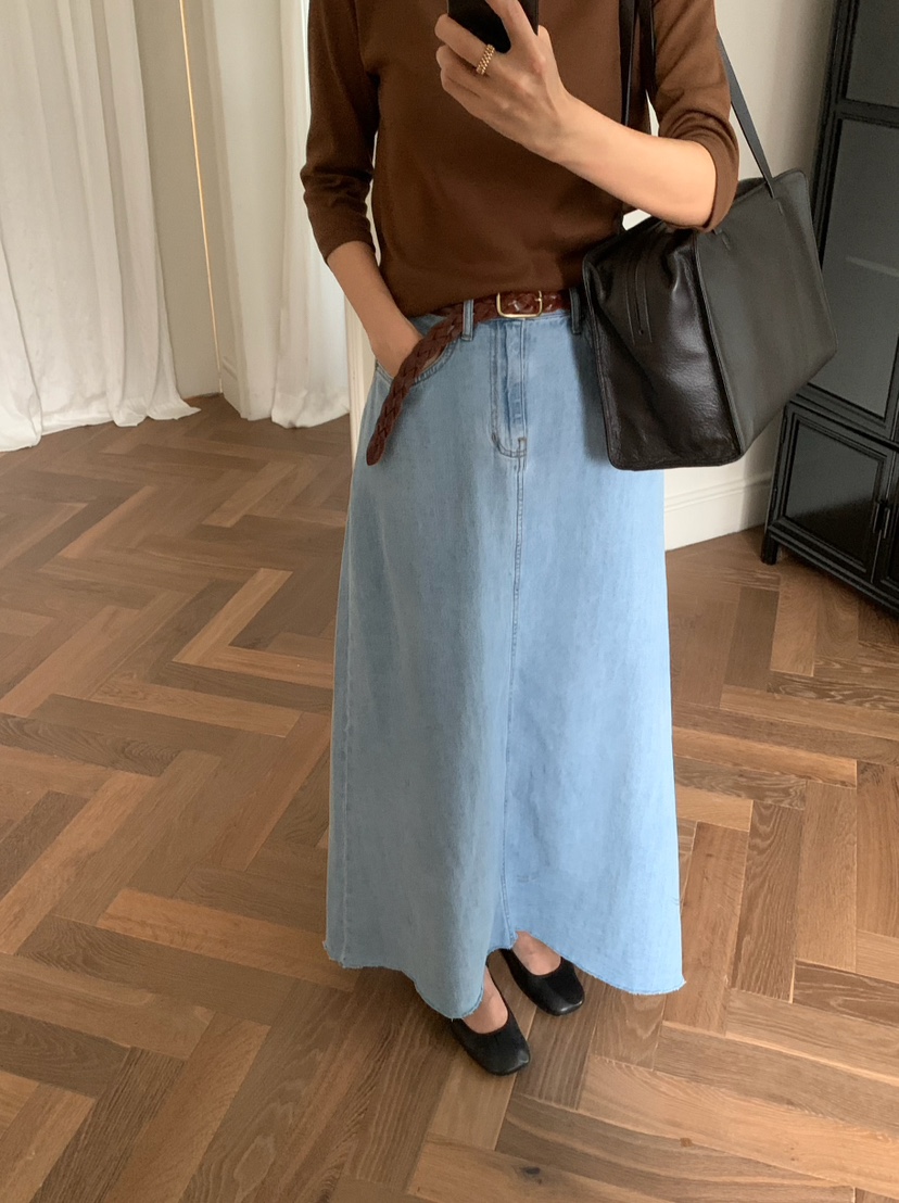 A Flan韓國直郵女士新款職業熱賣26春夏推薦人氣真品長裙AFN/FLAN EDITION長裙