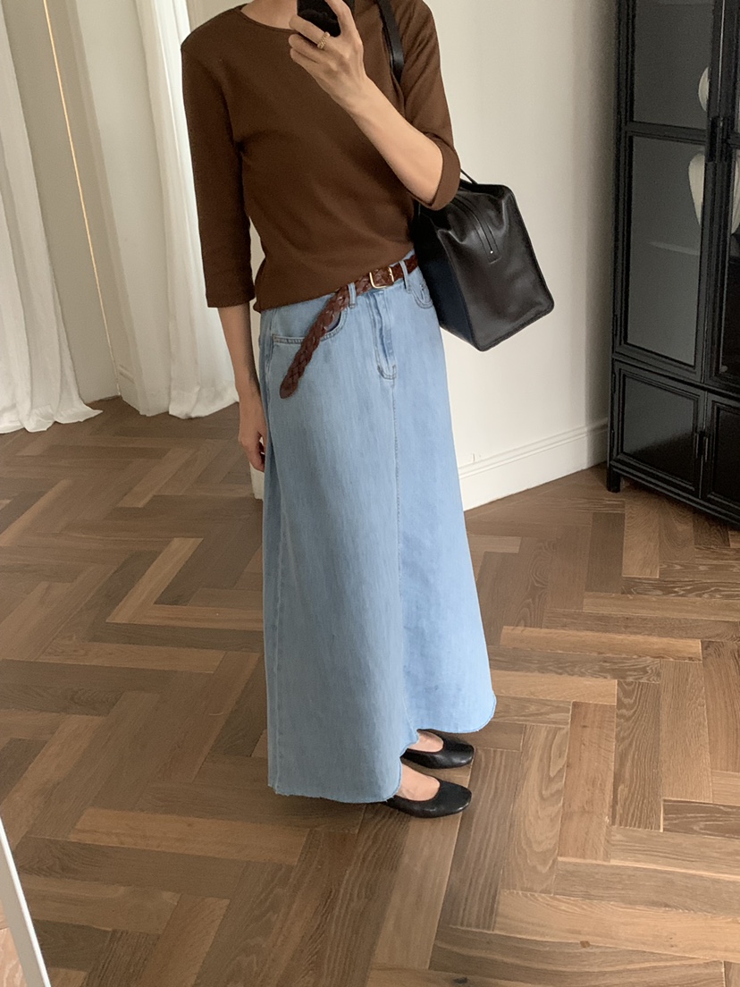 A Flan韓國直郵女士新款職業熱賣26春夏推薦人氣真品長裙AFN/FLAN EDITION長裙