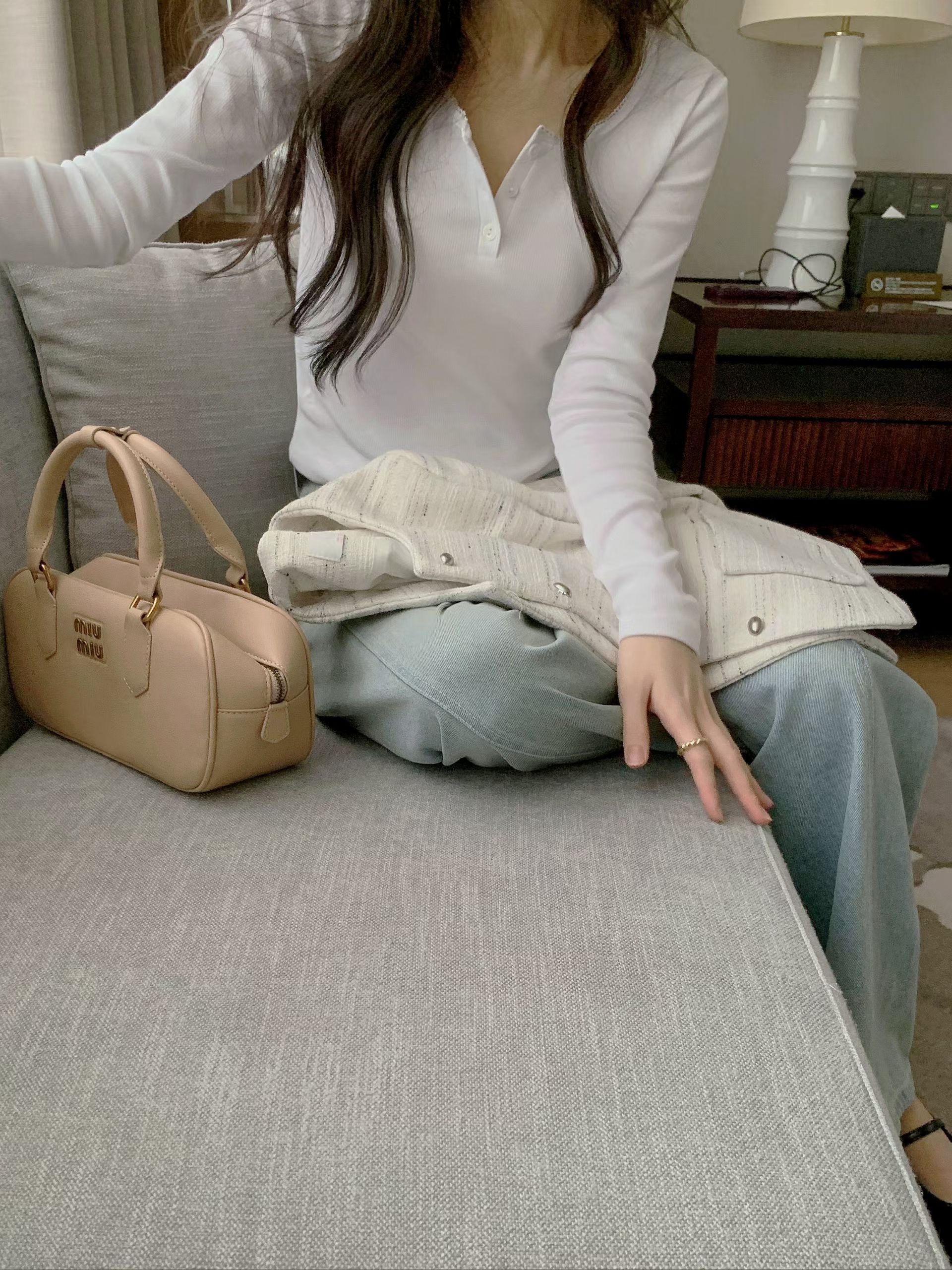 HING9東大門代購女裝新品真品熱賣時尚26春夏休閑長袖T恤HING9長袖T恤