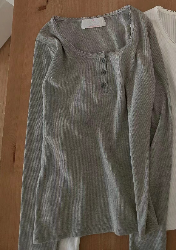 HING9東大門代購女裝新品真品熱賣時尚26春夏休閑長袖T恤HING9長袖T恤圖色2