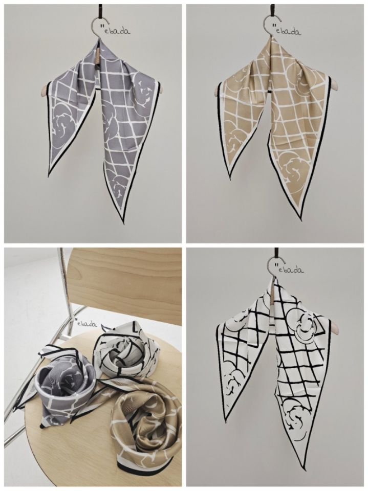 EBADA東大門實拍女裝新品真品時尚熱賣26春夏圍巾披肩絲綢EBADA圍巾/披肩