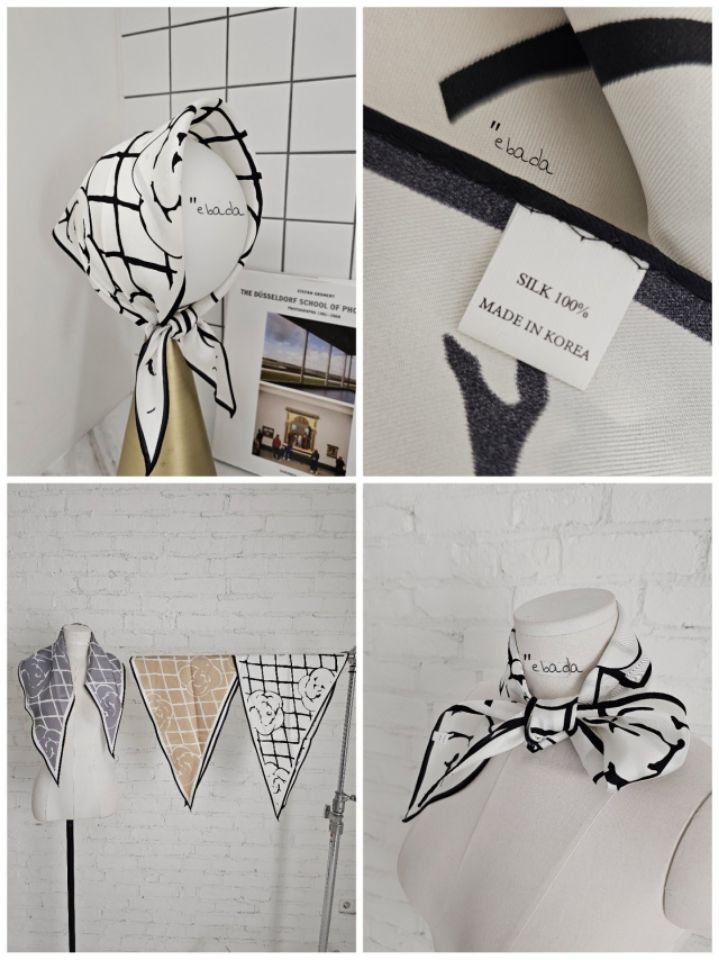 EBADA東大門實拍女裝新品真品時尚熱賣26春夏圍巾披肩絲綢EBADA圍巾/披肩