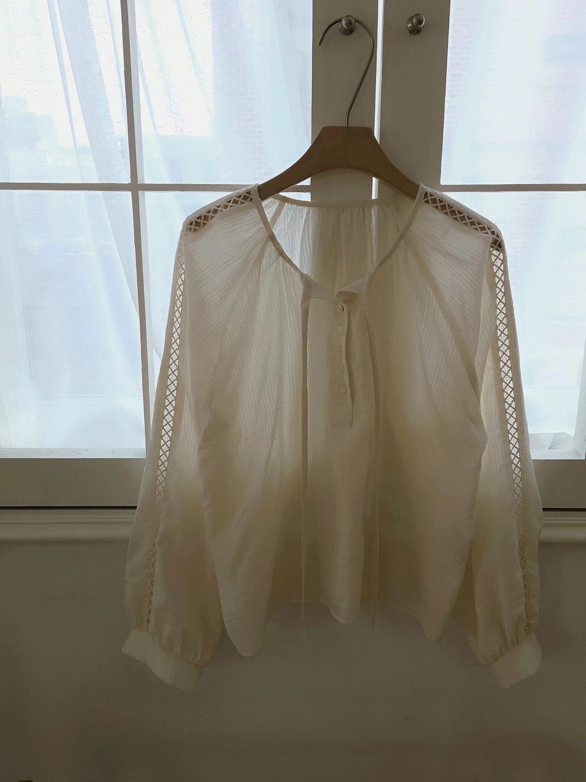 HING9韓國代購女士新品時尚職業推薦26春夏休閑襯衫蕾絲衫HING9襯衫/蕾絲衫圖色1