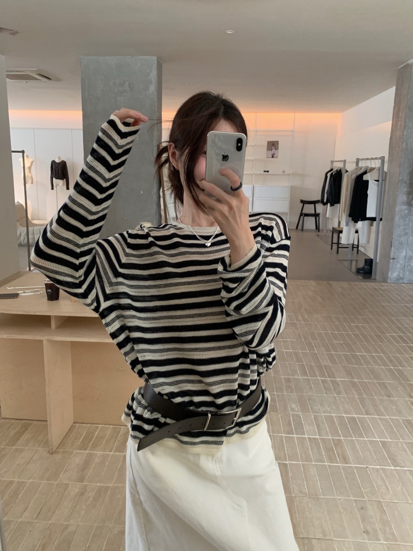 HER/PLAYLIST韓國直郵女士新款26春夏時尚針織衫不含腰帶HER/PLAYLIST針織衫圖色1