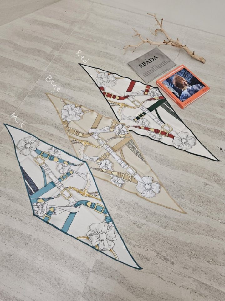 EBADA東大門直郵女裝新品真品推薦人氣圍巾披肩花朵腰帶絲綢EBADA圍巾/披肩