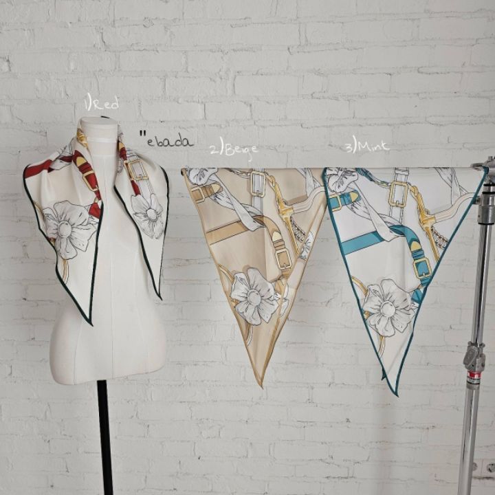 EBADA東大門直郵女裝新品真品推薦人氣圍巾披肩花朵腰帶絲綢EBADA圍巾/披肩