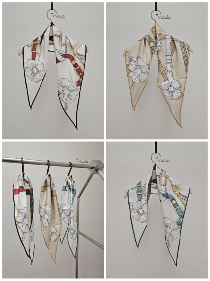 EBADA東大門直郵女裝新品真品推薦人氣圍巾披肩花朵腰帶絲綢EBADA圍巾/披肩