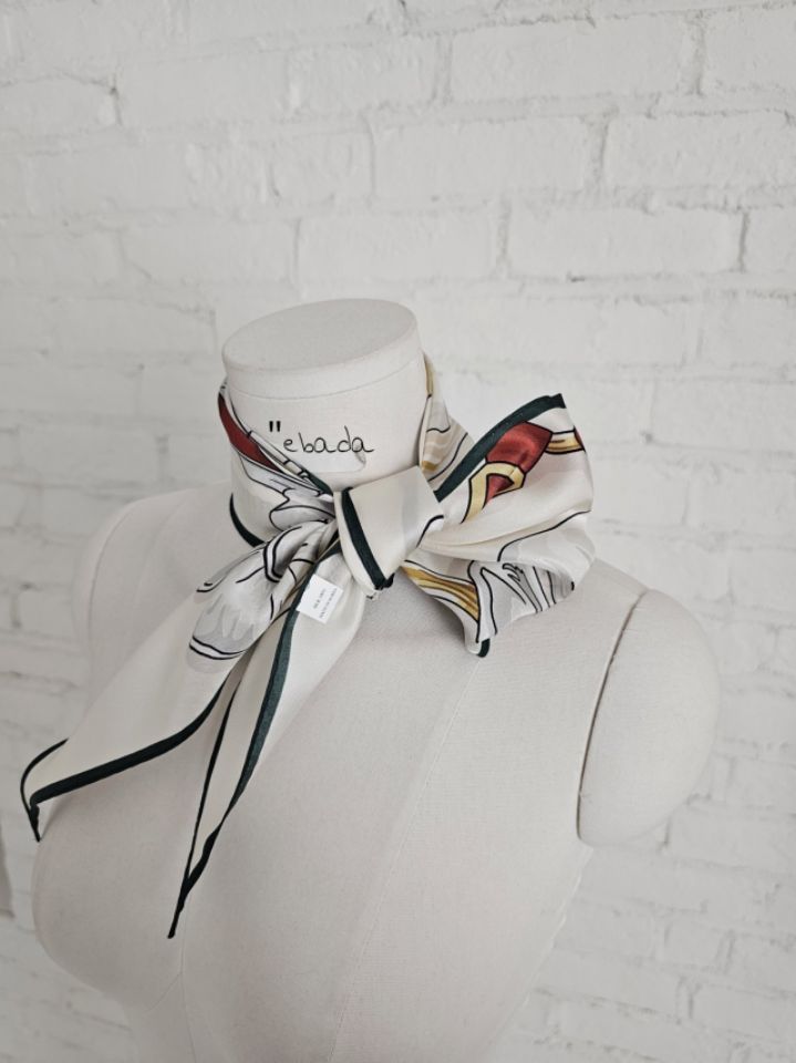 EBADA東大門直郵女裝新品真品推薦人氣圍巾披肩花朵腰帶絲綢EBADA圍巾/披肩