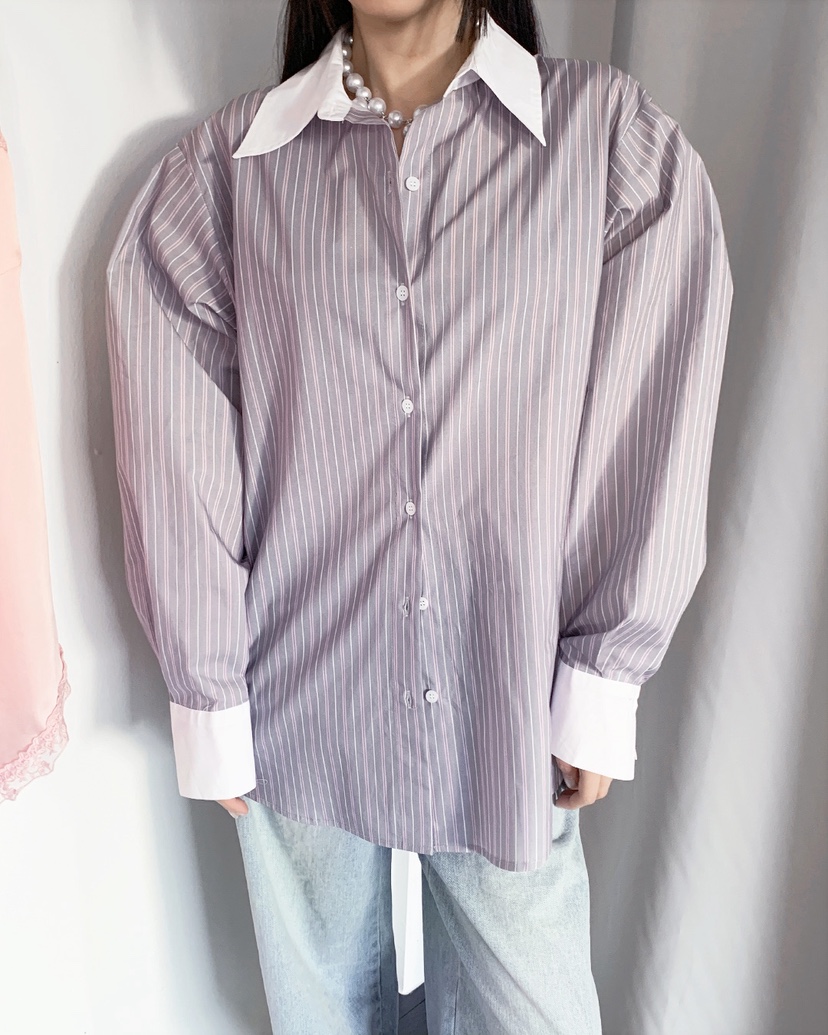 LIVE AID-P韓國代購女士新款真品職業休閑人氣襯衫蕾絲衫LIVE AID-P襯衫/蕾絲衫