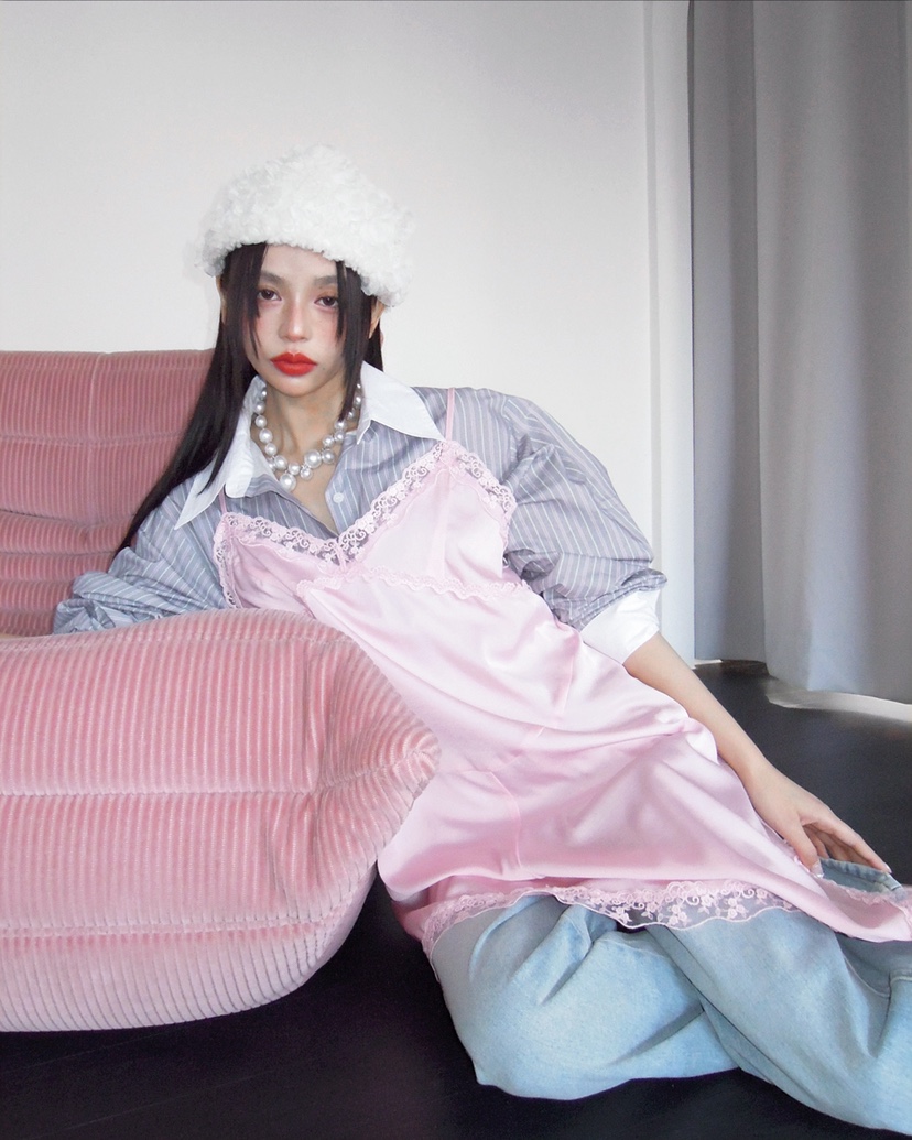 LIVE AID-P韓國代購女士新款真品職業休閑人氣襯衫蕾絲衫LIVE AID-P襯衫/蕾絲衫