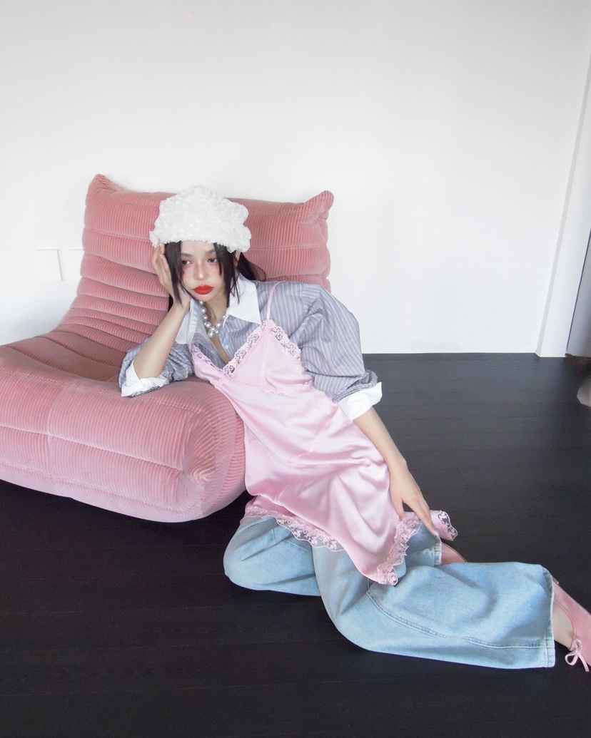 LIVE AID-P韓國代購女士新款真品職業休閑人氣襯衫蕾絲衫LIVE AID-P襯衫/蕾絲衫