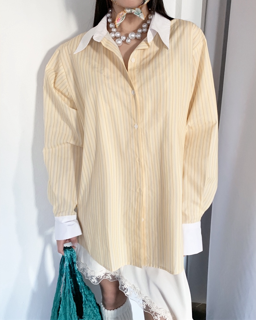 LIVE AID-P韓國代購女士新款真品職業休閑人氣襯衫蕾絲衫LIVE AID-P襯衫/蕾絲衫