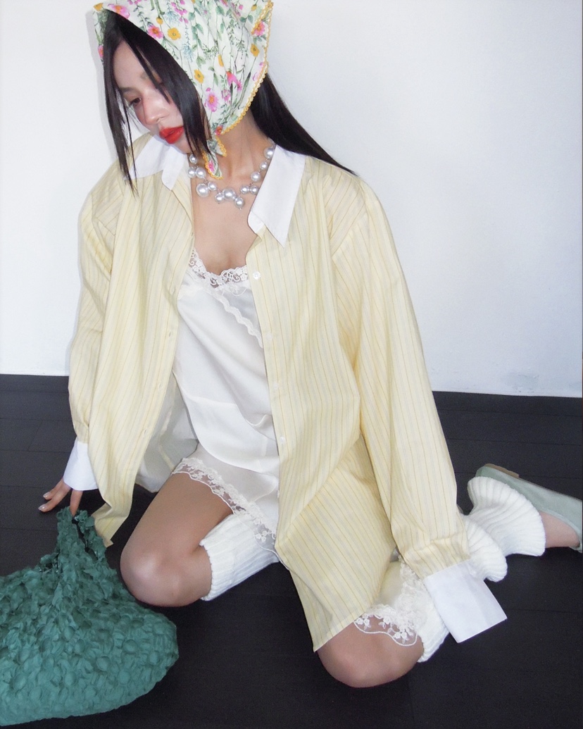 LIVE AID-P韓國代購女士新款真品職業休閑人氣襯衫蕾絲衫LIVE AID-P襯衫/蕾絲衫