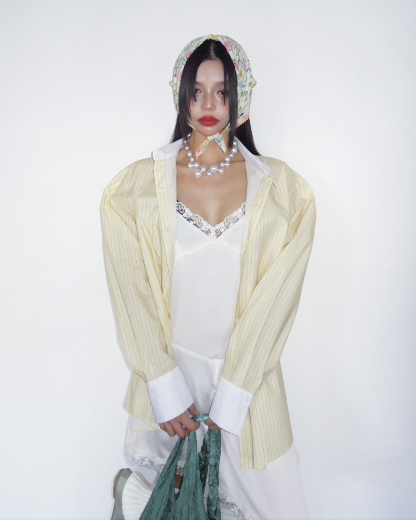 LIVE AID-P韓國代購女士新款真品職業休閑人氣襯衫蕾絲衫LIVE AID-P襯衫/蕾絲衫