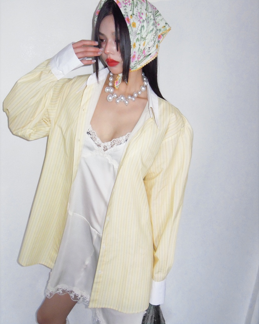 LIVE AID-P韓國代購女士新款真品職業休閑人氣襯衫蕾絲衫LIVE AID-P襯衫/蕾絲衫