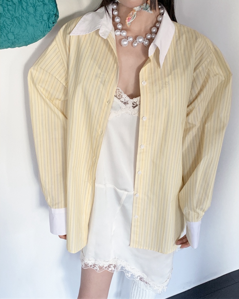 LIVE AID-P韓國代購女士新款真品職業休閑人氣襯衫蕾絲衫LIVE AID-P襯衫/蕾絲衫