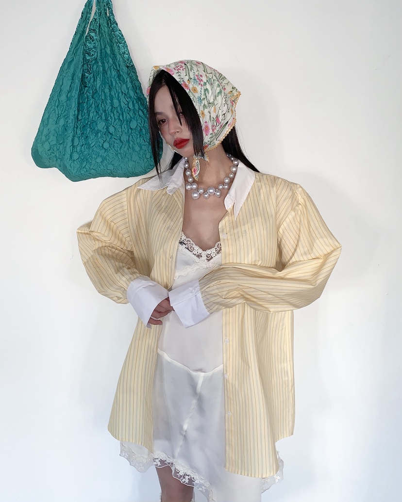 LIVE AID-P韓國代購女士新款真品職業休閑人氣襯衫蕾絲衫LIVE AID-P襯衫/蕾絲衫