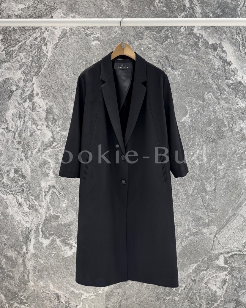 ROOKIE BUD韓國代購女裝新品休閑時尚26春夏真品長款風衣ROOKIE BUD-L長款風衣圖色1