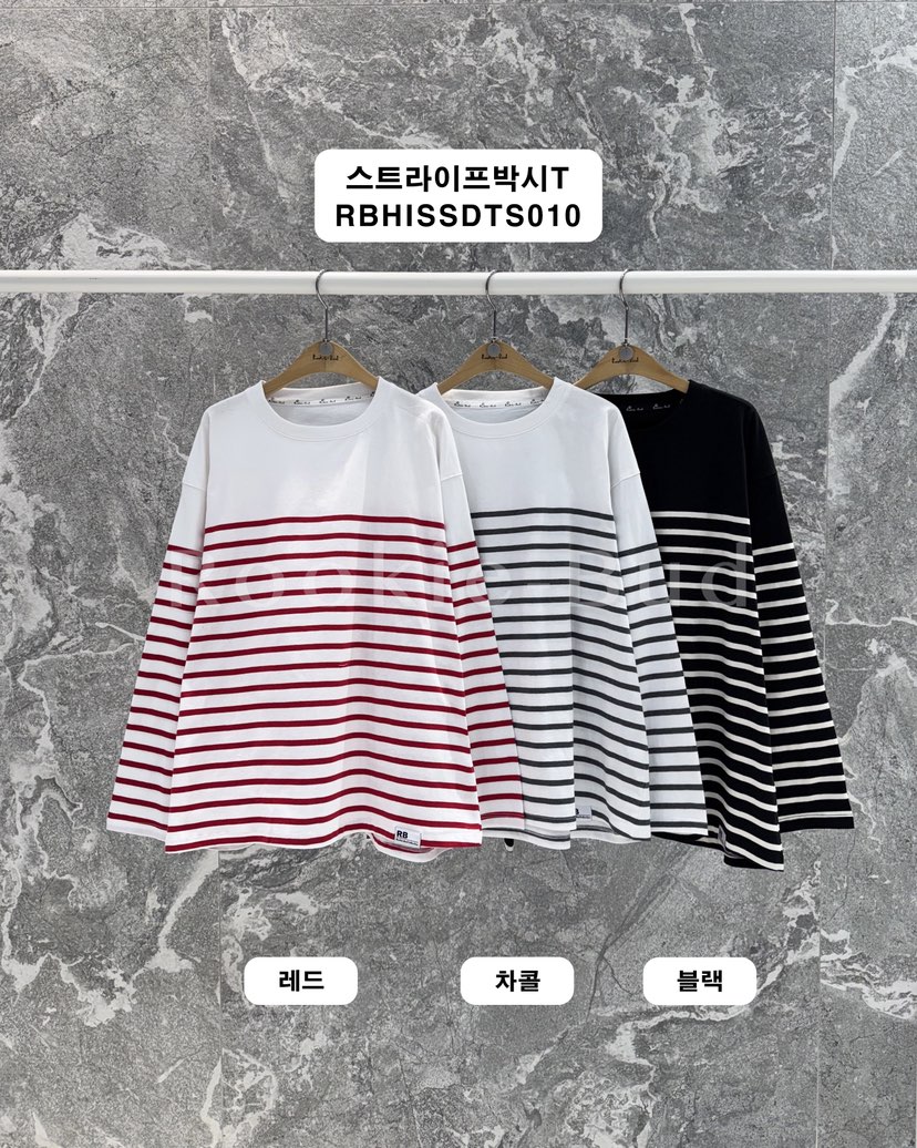 ROOKIE BUD韓國代購女士新款推薦真品熱賣人氣長袖T恤條紋ROOKIE BUD-L長袖T恤