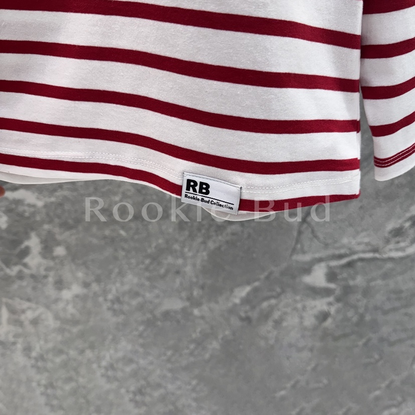 ROOKIE BUD韓國代購女士新款推薦真品熱賣人氣長袖T恤條紋ROOKIE BUD-L長袖T恤