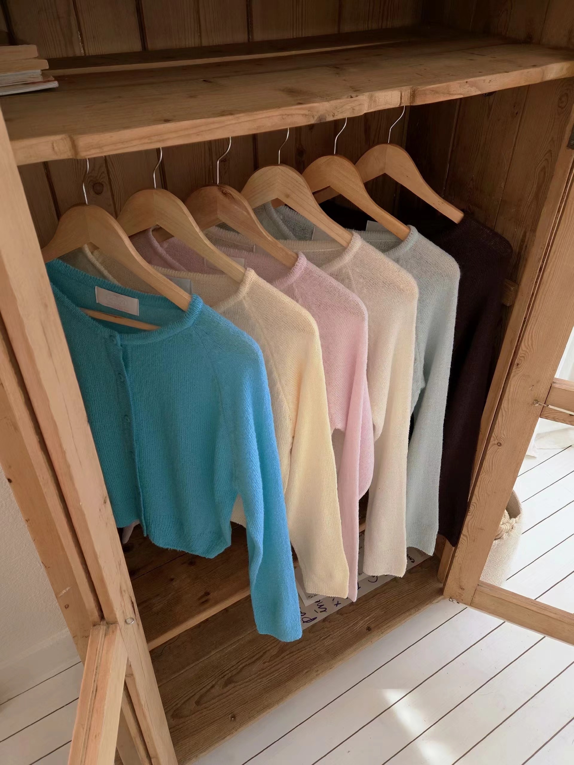 HING9韓國代購女士新款26春夏時尚推薦針織衫不含內搭馬海毛HING9針織衫