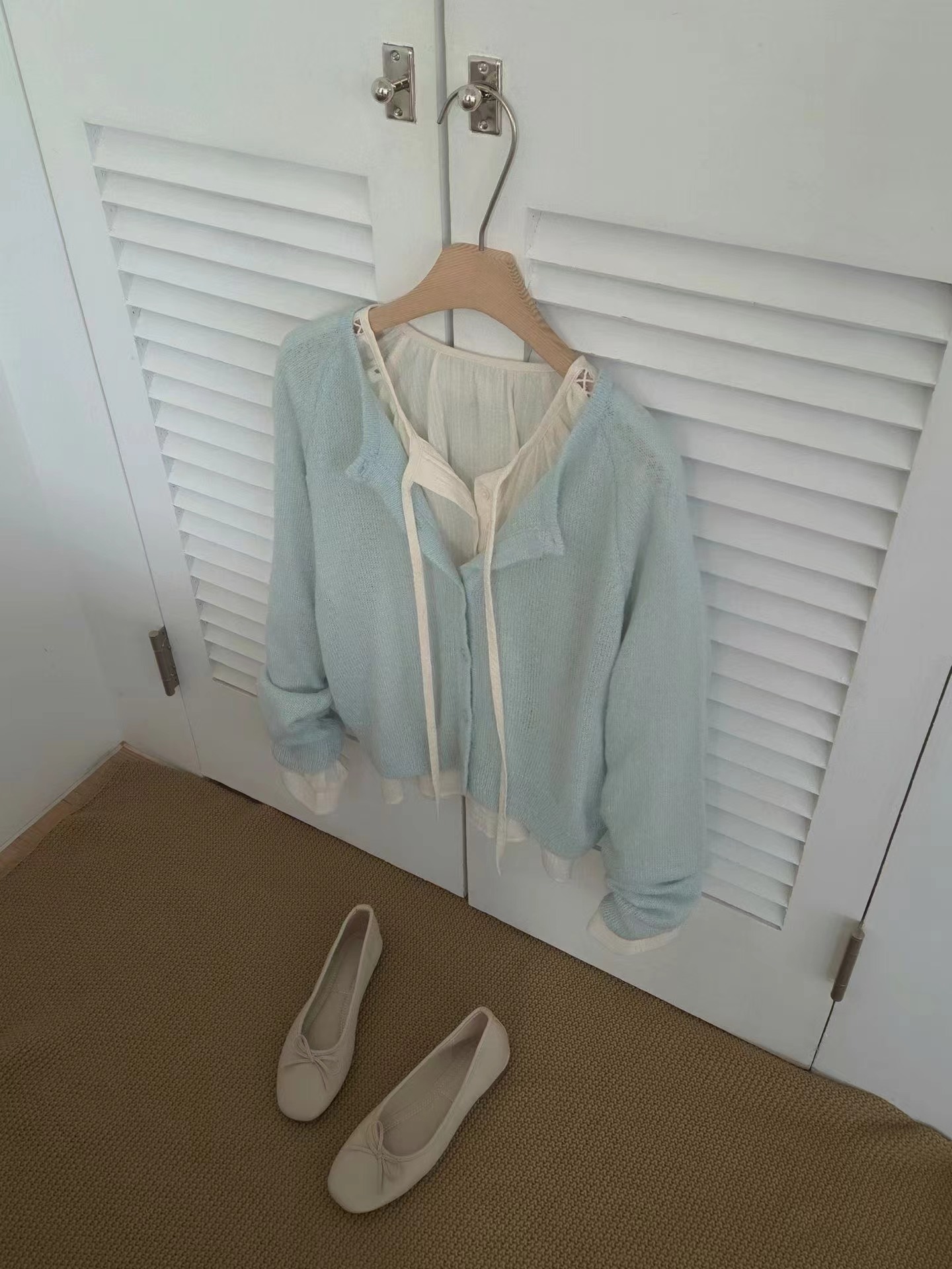 HING9韓國代購女士新款26春夏時尚推薦針織衫不含內搭馬海毛HING9針織衫