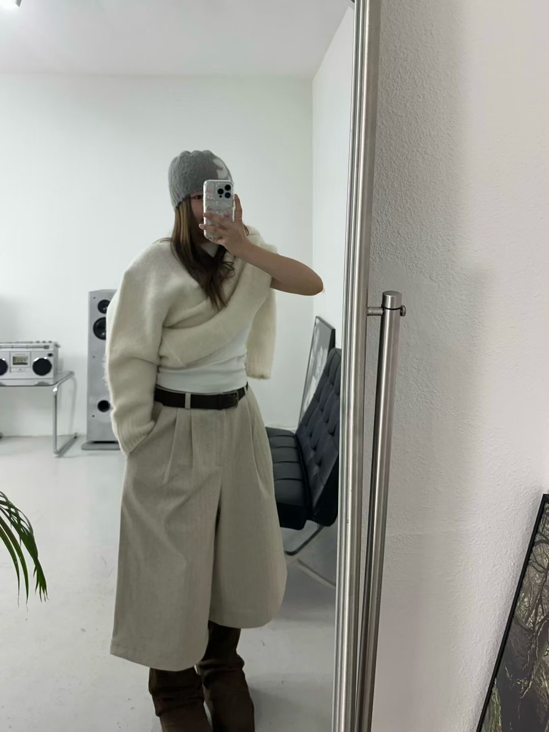 1POINT-원포인트-T東大門直郵女裝新品真品熱賣短褲人字紋1POINT短褲