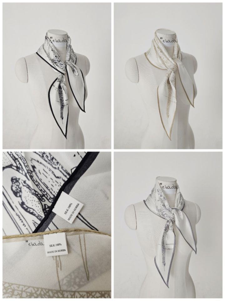 EBADA韓國直郵女士新款休閑熱賣人氣真品時尚圍巾披肩絲綢EBADA圍巾/披肩