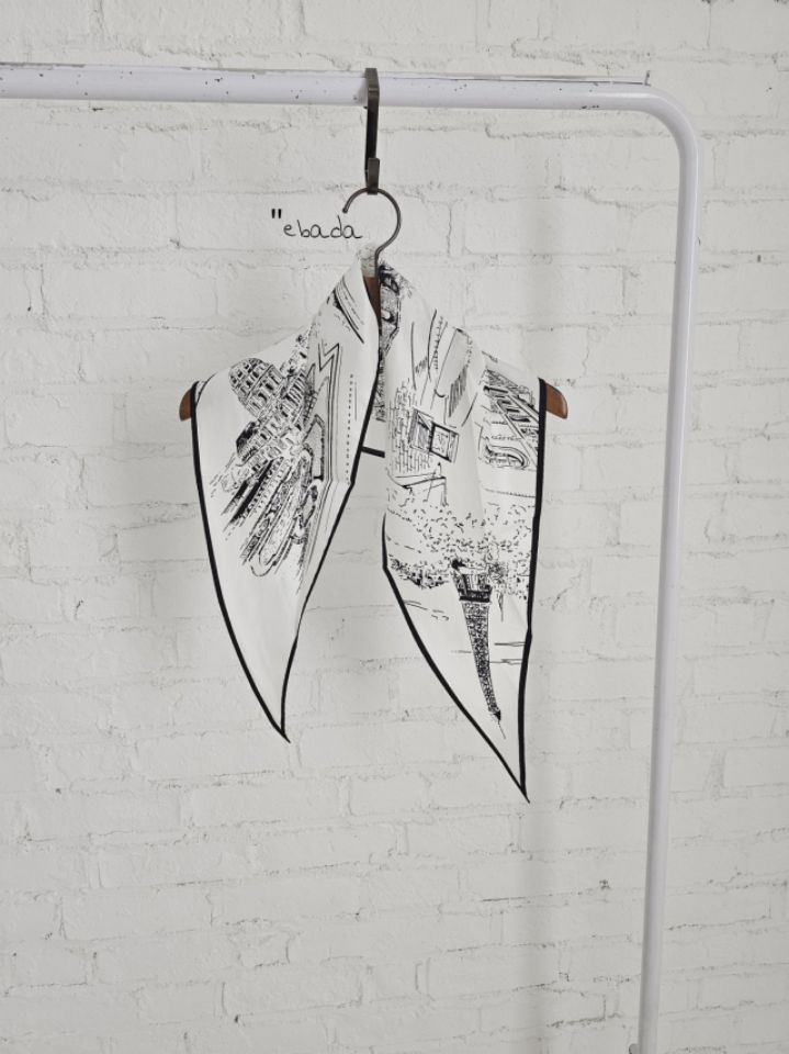 EBADA韓國直郵女士新款休閑熱賣人氣真品時尚圍巾披肩絲綢EBADA圍巾/披肩圖色1