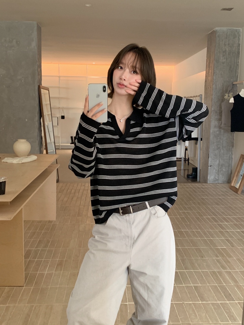 HER/PLAYLIST東大門代購女裝新品職業熱賣休閑真品針織衫HER/PLAYLIST針織衫