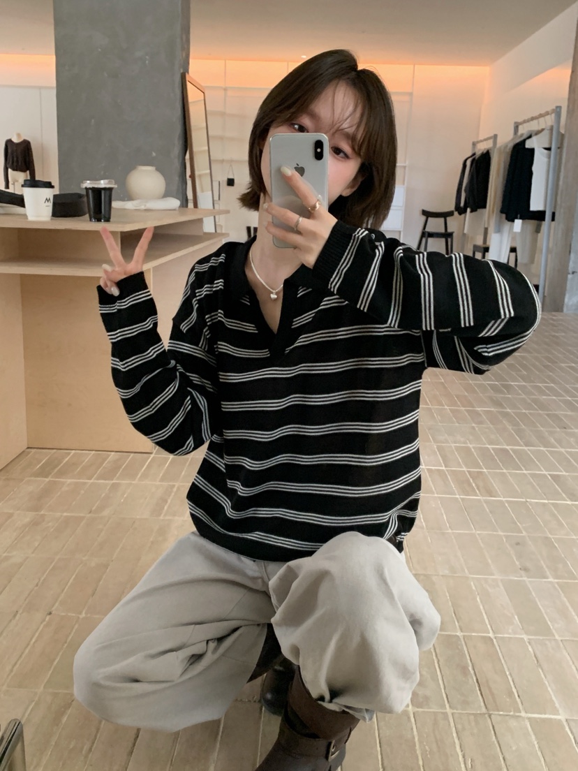 HER/PLAYLIST東大門代購女裝新品職業熱賣休閑真品針織衫HER/PLAYLIST針織衫