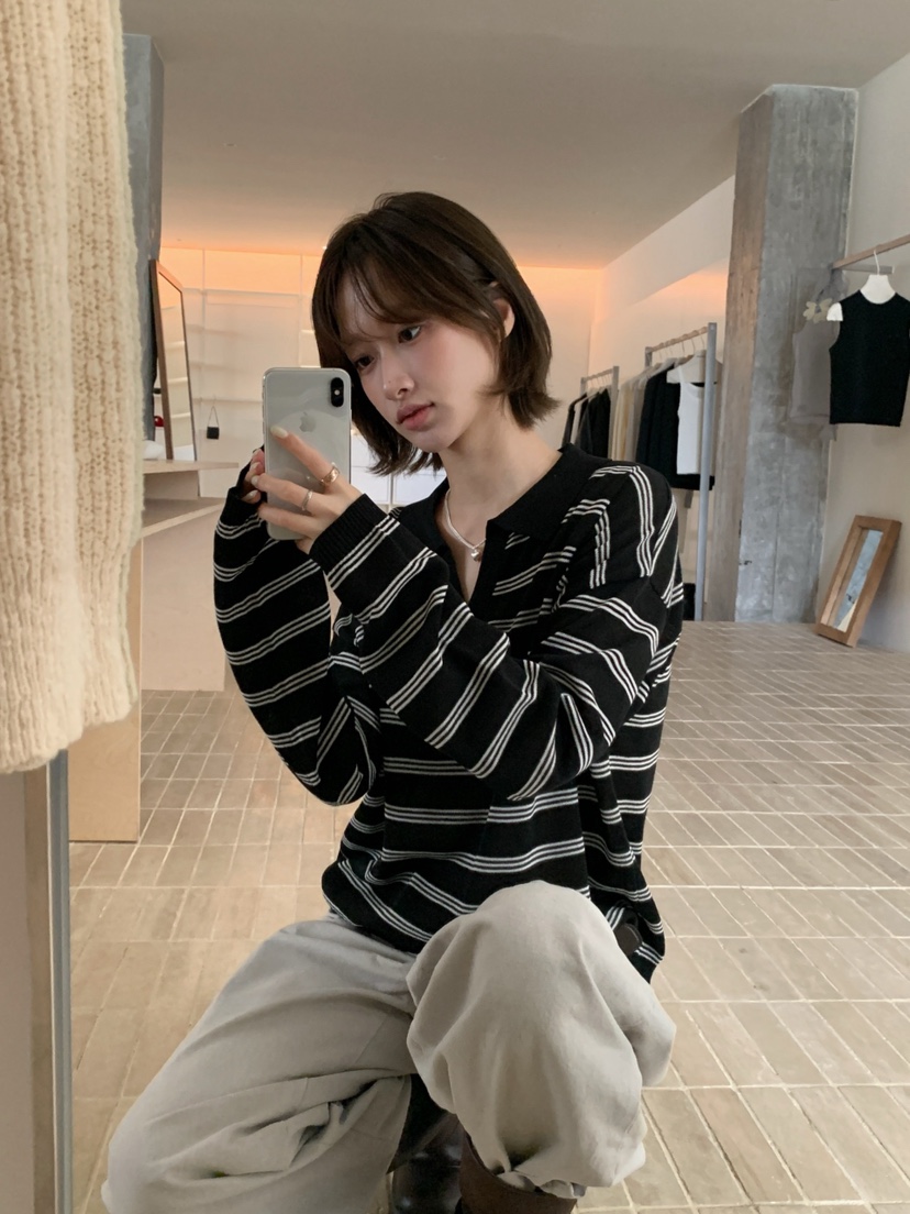 HER/PLAYLIST東大門代購女裝新品職業熱賣休閑真品針織衫HER/PLAYLIST針織衫