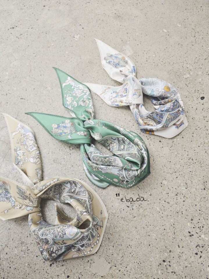 EBADA東大門代購女裝新款人氣休閑26春夏推薦圍巾披肩絲綢EBADA圍巾/披肩