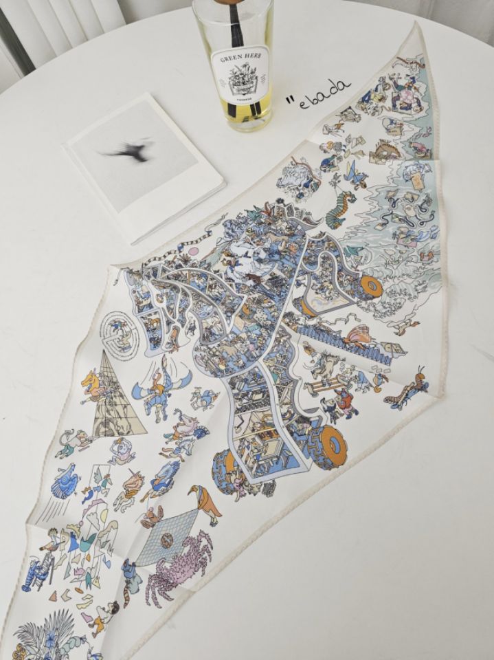 EBADA東大門代購女裝新款人氣休閑26春夏推薦圍巾披肩絲綢EBADA圍巾/披肩