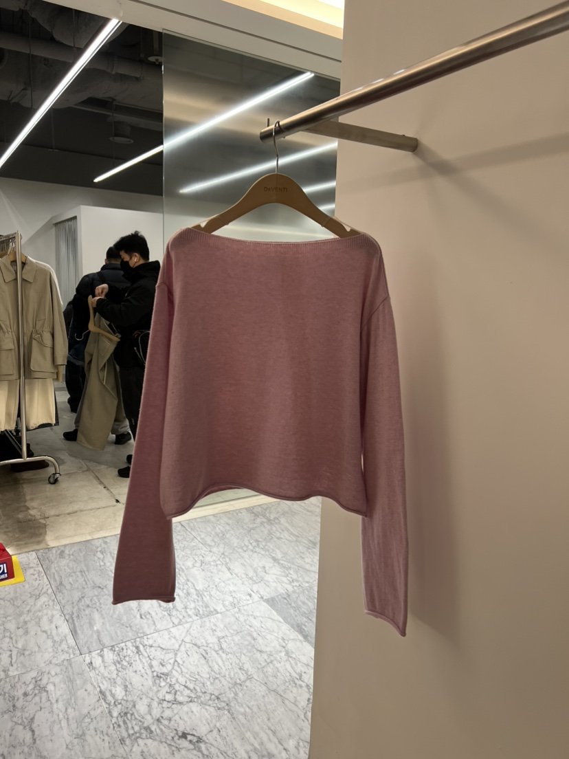 DE VENTI東大門實拍女士新品熱賣真品職業人氣針織衫船領DE VENTI針織衫圖色1