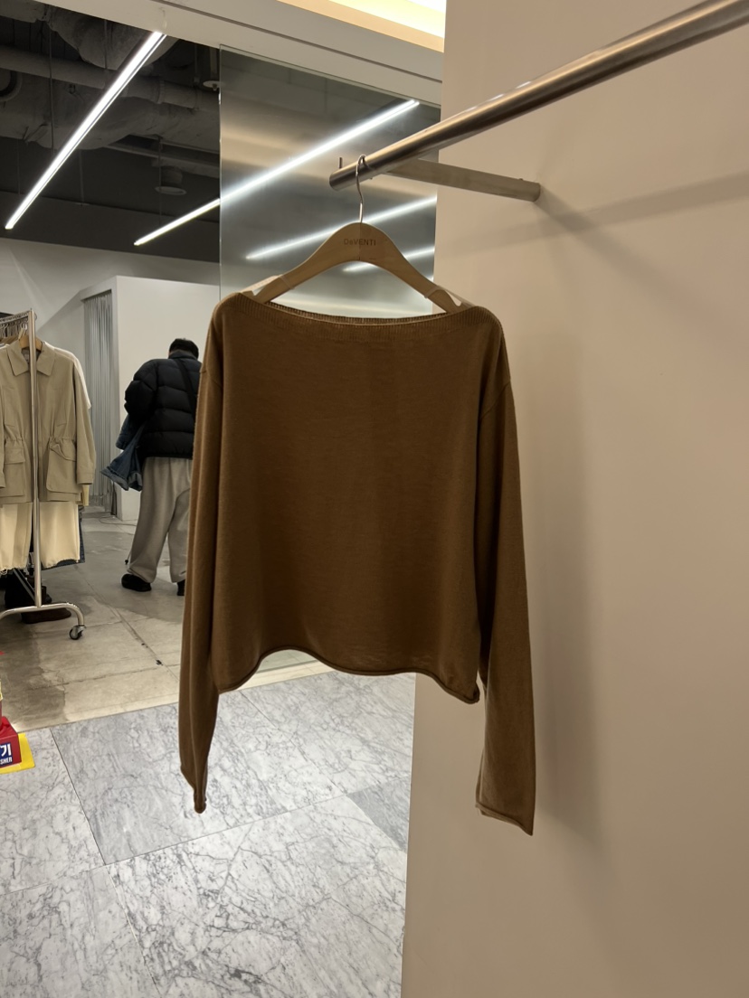 DE VENTI東大門實拍女士新品熱賣真品職業人氣針織衫船領DE VENTI針織衫圖色2