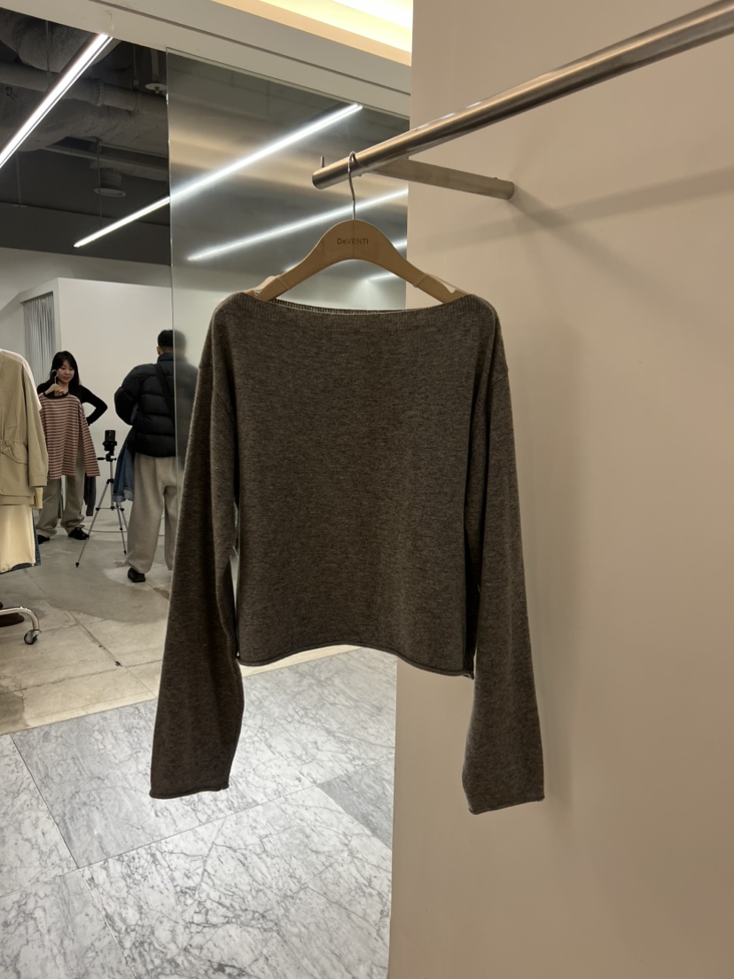 DE VENTI東大門實拍女士新品熱賣真品職業人氣針織衫船領DE VENTI針織衫圖色3