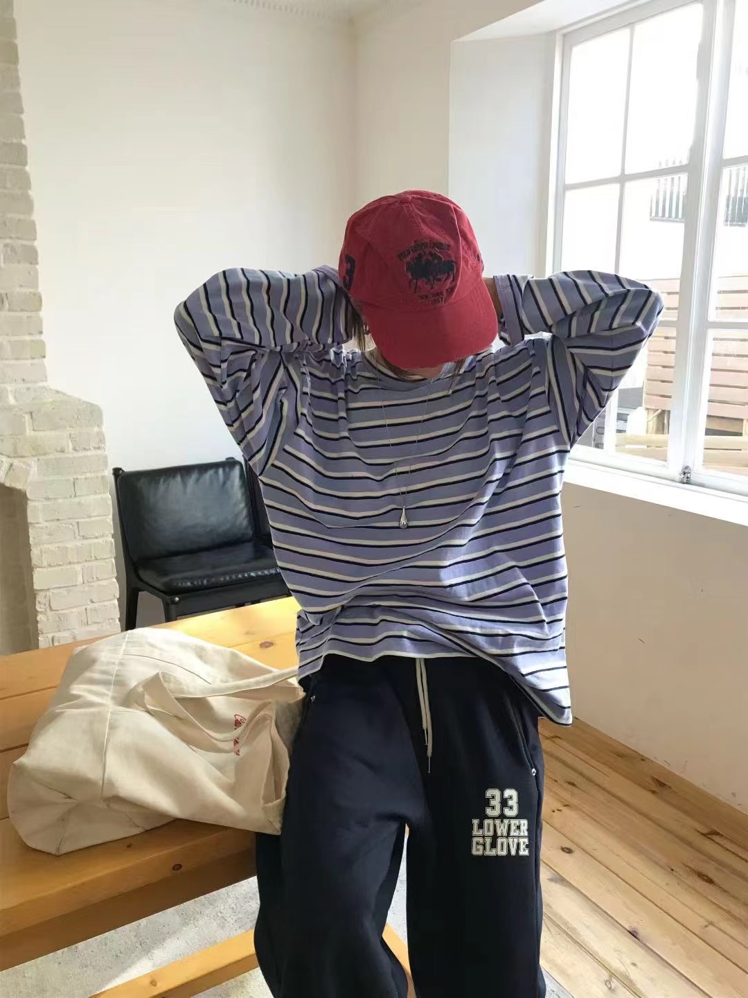 CALLMYNAME韓國代購女裝新品休閑推薦人氣長袖T恤不含腰帶Call my name長袖T恤圖色3