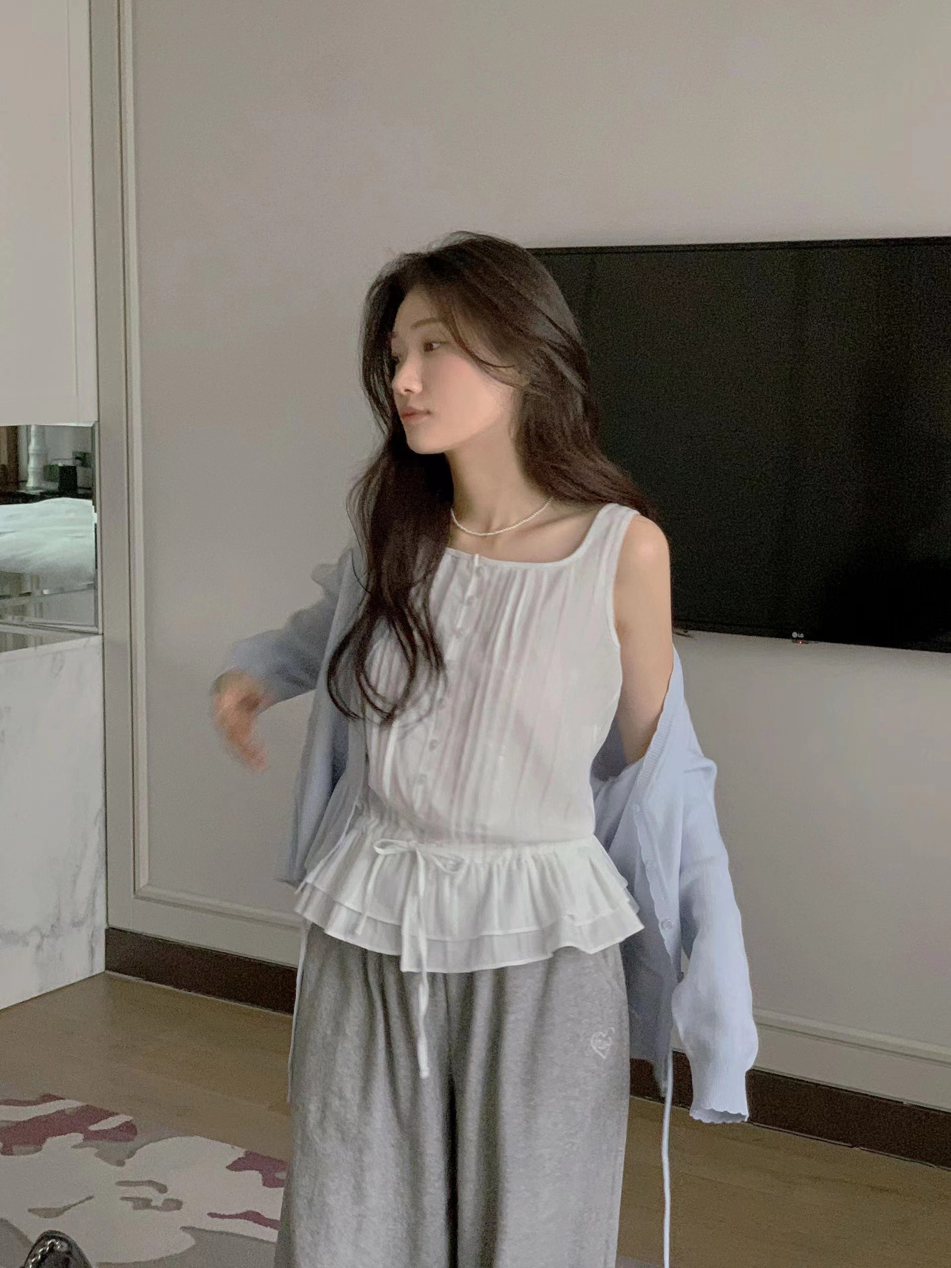 HING9韓國代購女士新品真品推薦26春夏職業時尚休閑吊帶背心HING9吊帶/背心