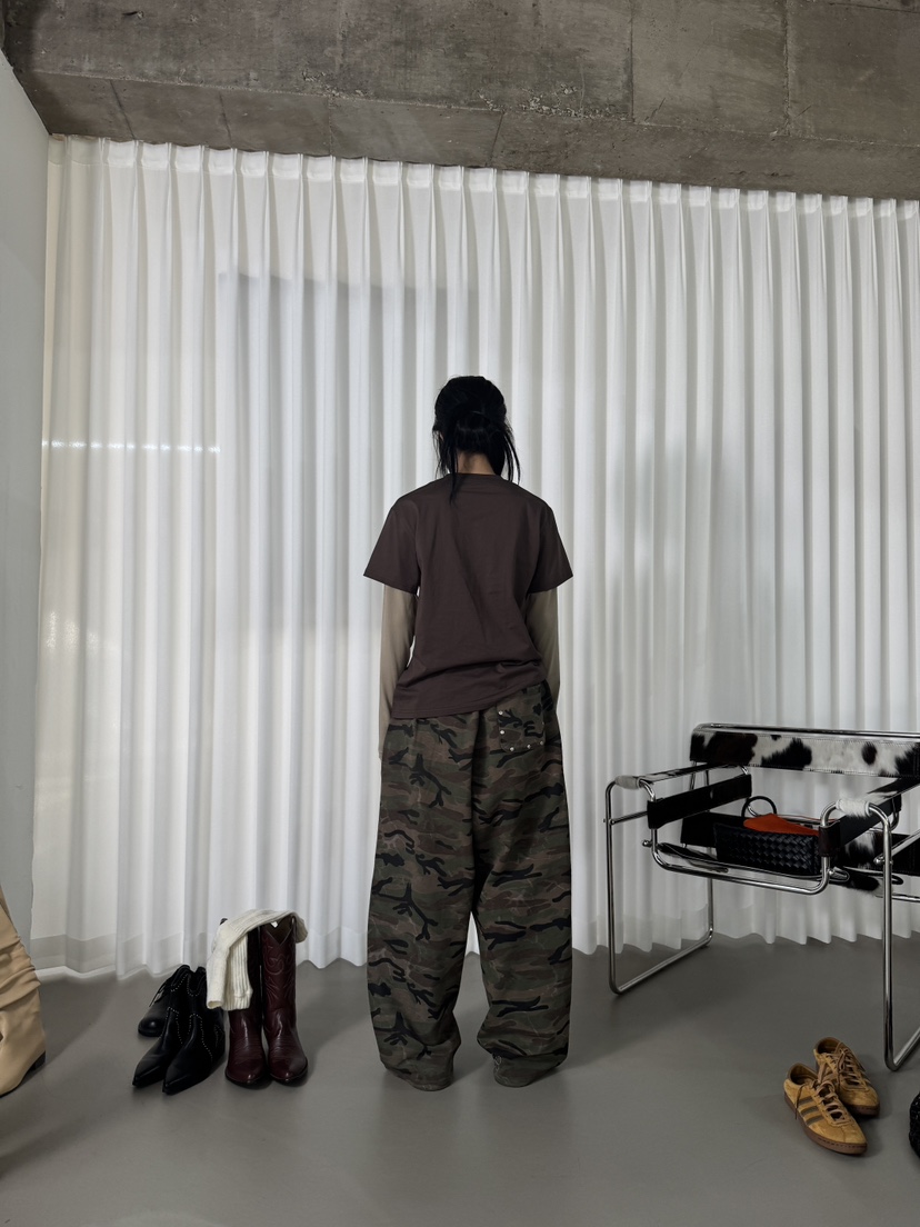 FIFO/UNANSWERED-MYSTERY東大門直郵女裝新款職業休閑褲迷彩FIFO/UNANSWERED-MYSTERY休閑褲