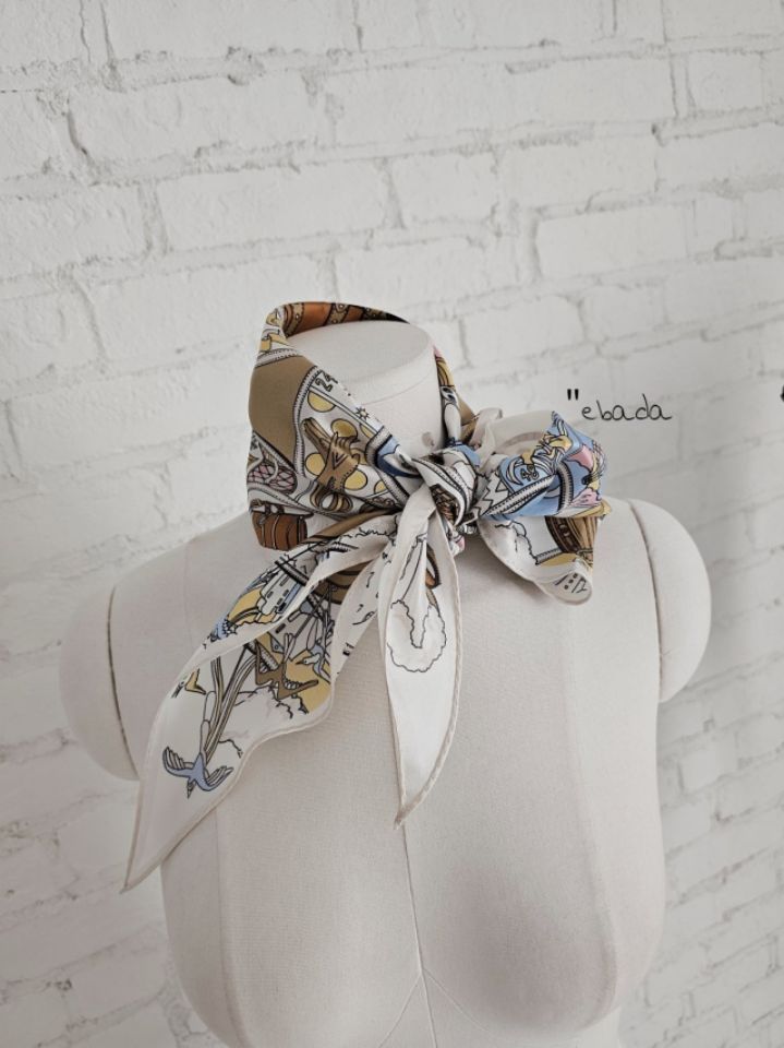 EBADA韓國直郵女士新品26春夏推薦熱賣時尚職業圍巾披肩絲綢EBADA圍巾/披肩