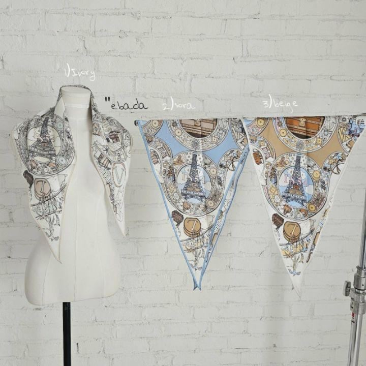 EBADA韓國直郵女士新品26春夏推薦熱賣時尚職業圍巾披肩絲綢EBADA圍巾/披肩