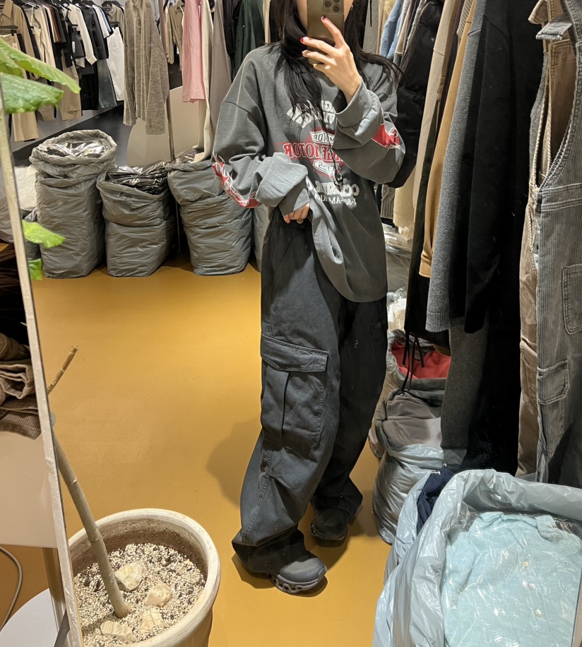 DE VENTI韓國代購女裝新款真品26春夏人氣時尚休閑褲工裝褲DE VENTI休閑褲