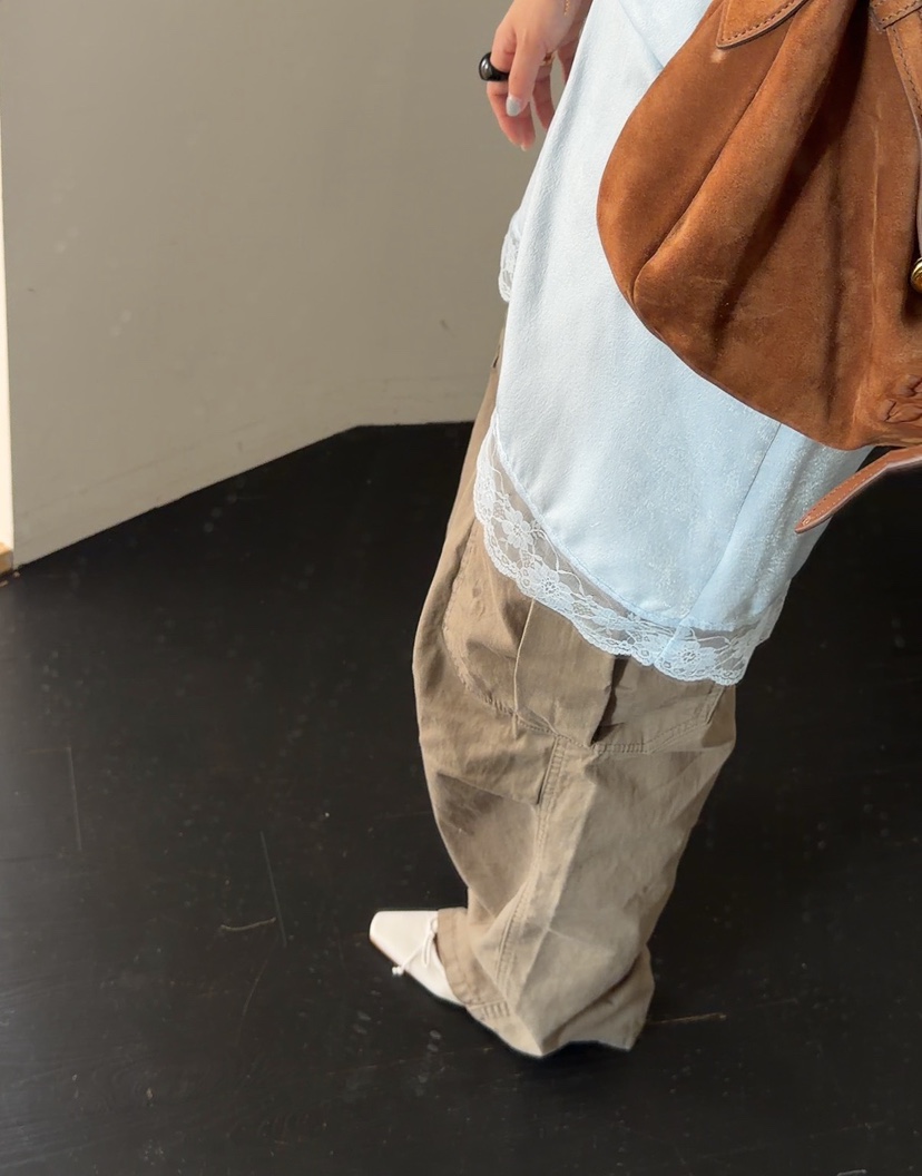 DE VENTI韓國代購女裝新款真品26春夏人氣時尚休閑褲工裝褲DE VENTI休閑褲