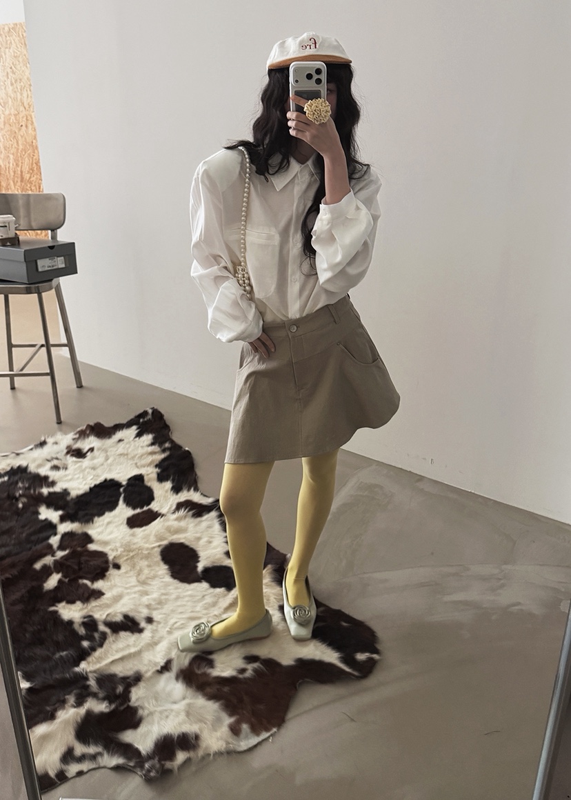 AMOOD韓國代購女裝新款人氣26春夏真品推薦休閑熱賣時尚短裙AMOOD短裙